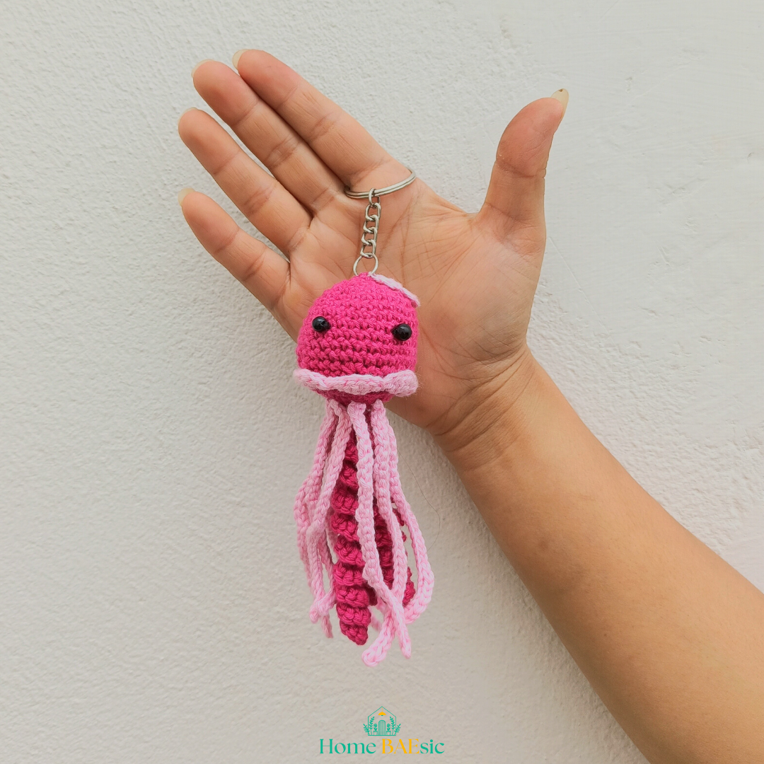 Octopus Shape Amigurumi Crochet Handmade Key Chain or Charms By Home BAEsic