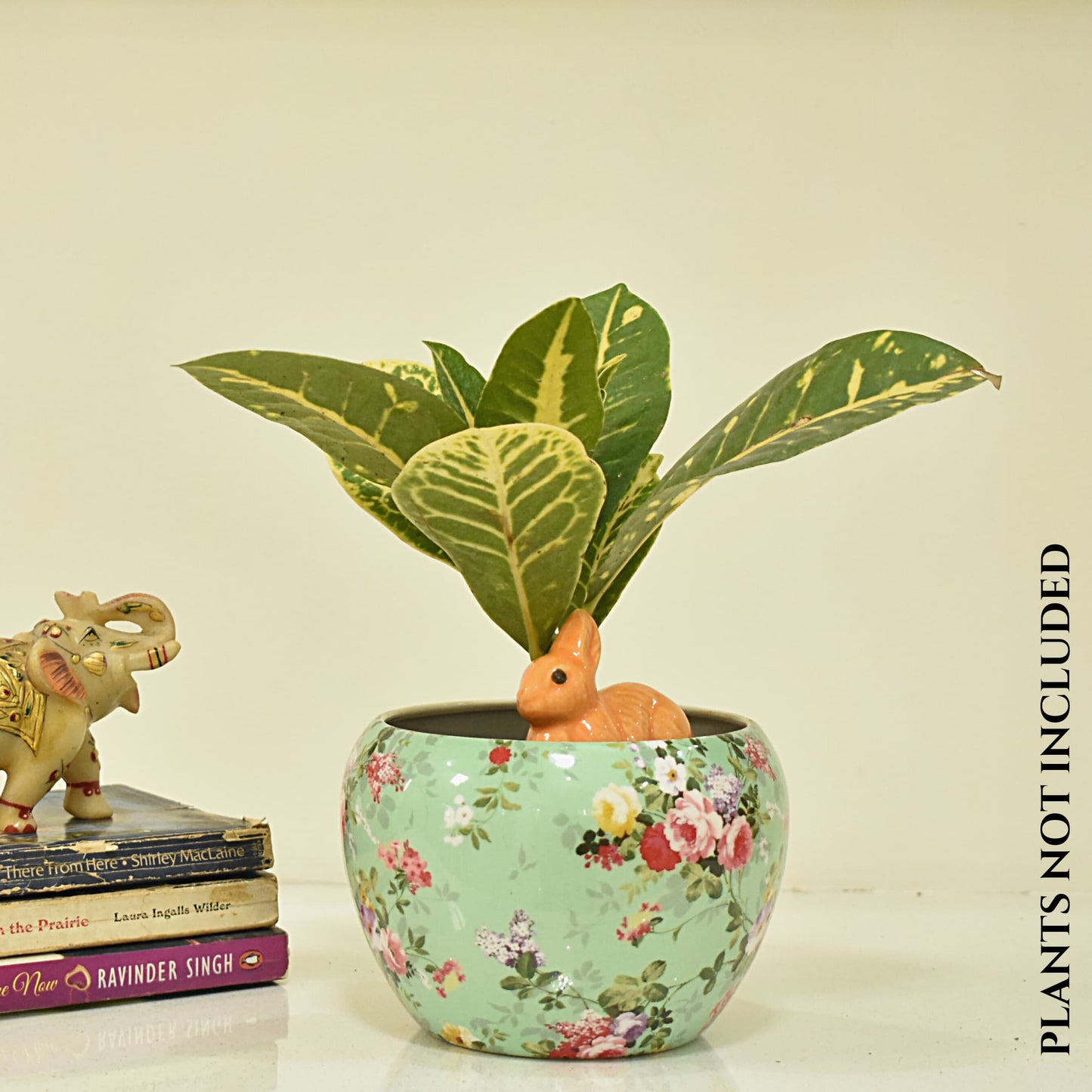 Sea Green Floral Metal Pot & Planter | Home BAEsic | Home and Garden