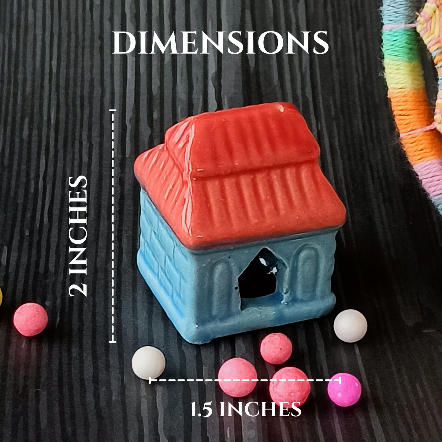 Ceramic Hut Figurine Miniature | Home & Garden Decoration | STYLE 3