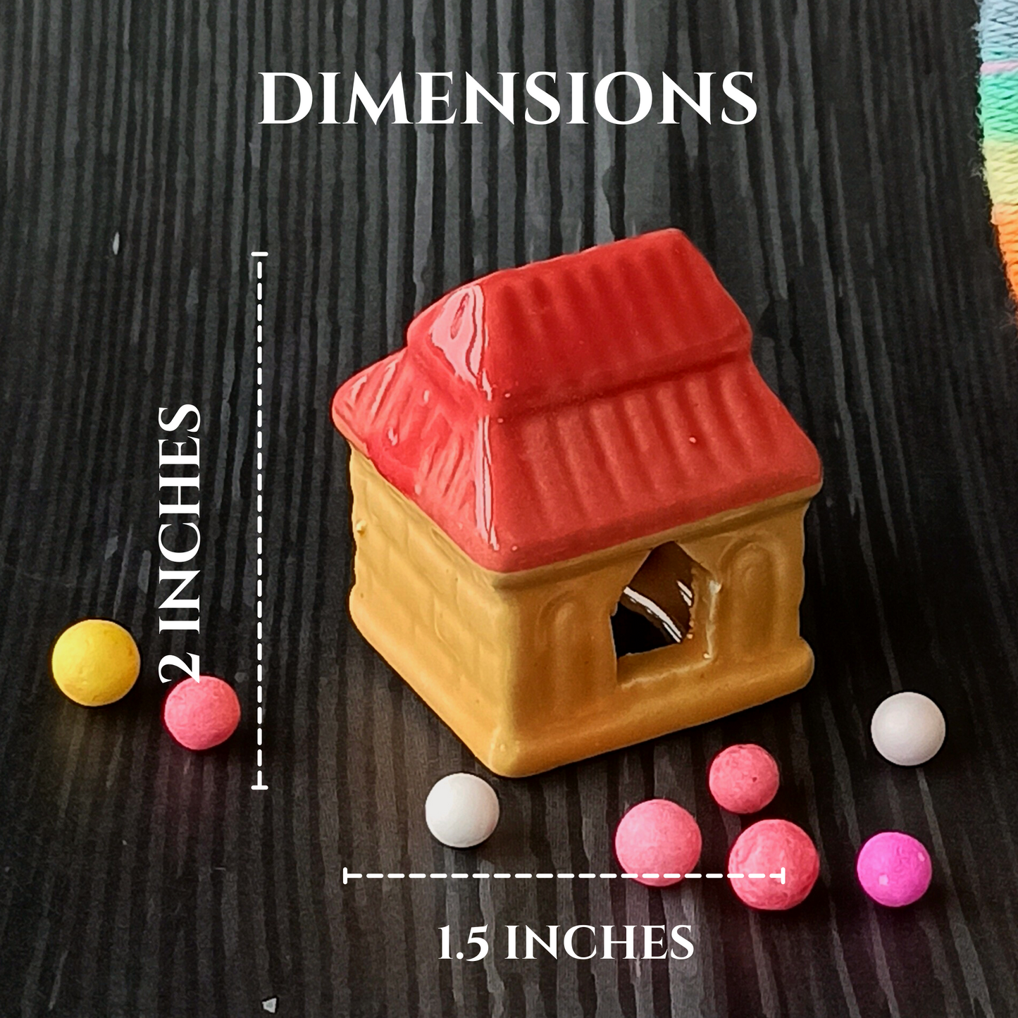 Ceramic Hut Figurine Miniature | Home & Garden Decoration | STYLE 4