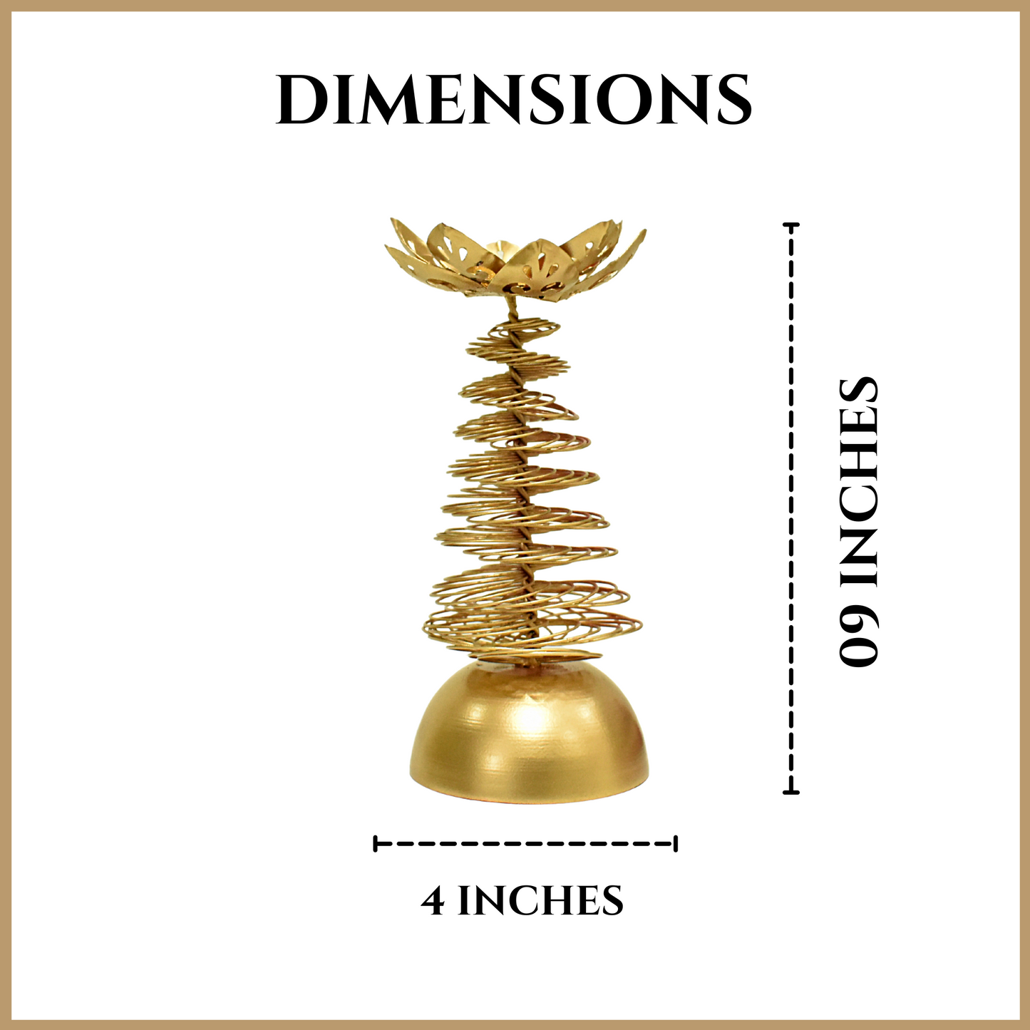 Lotus Shape Tealight Candle Stand For Indoor & Outdoor Home Decor - Rose Gold