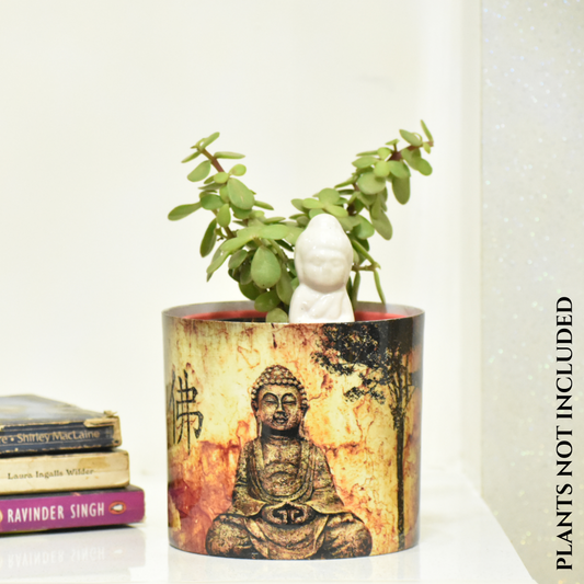 Meditating Buddha Metal Planter | Home BAEsic | Home and Garden
