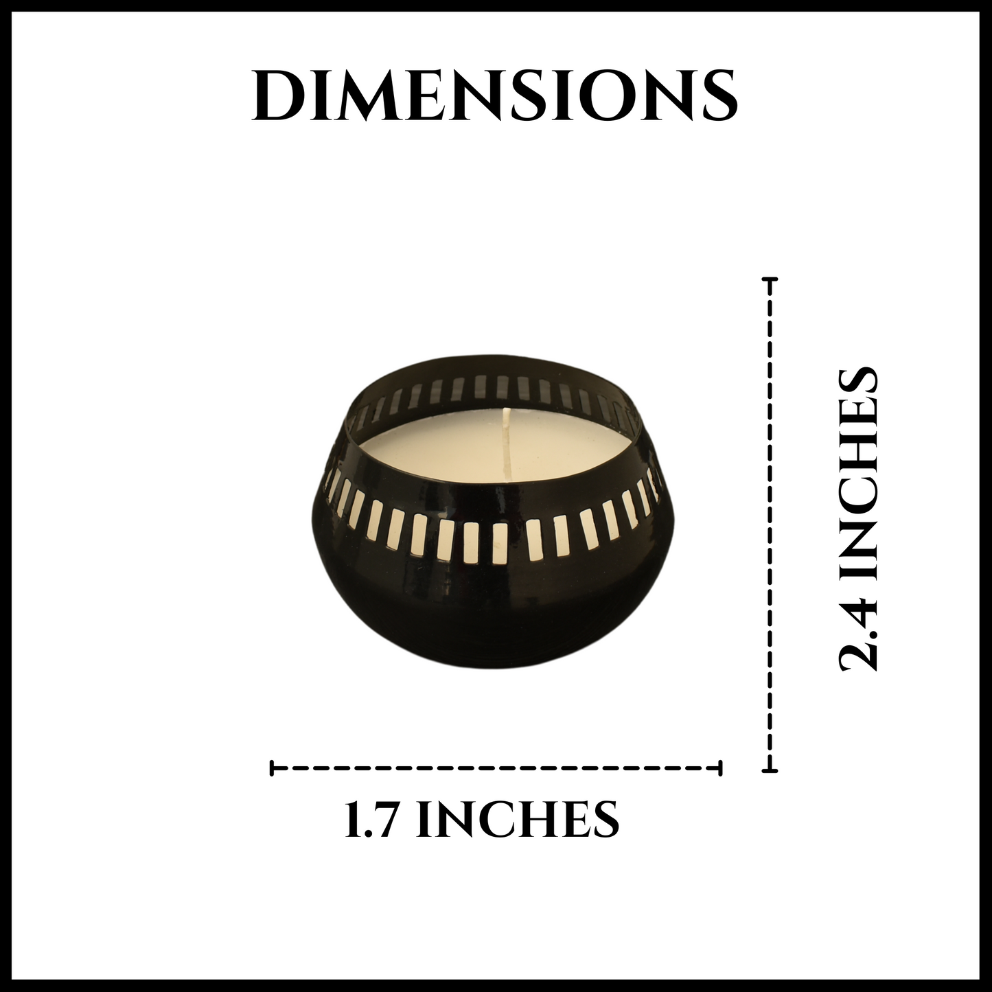 Black Metal Bowl Scented Candle