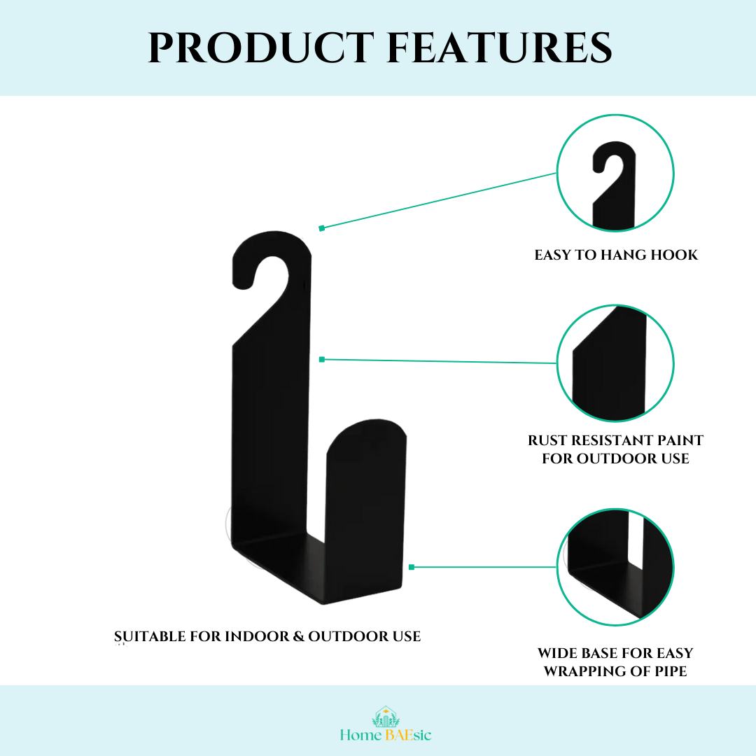 Home BAEsic Water Pipe Hanger or Organiser For Home & Garden