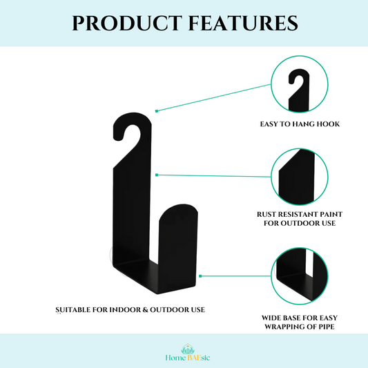 Home BAEsic Water Pipe Hanger or Organiser For Home & Garden