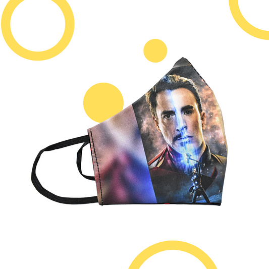 Captain America VS Iron Man Mask For Kids ( 5 Years & Above) | Unisex | Reusable & Washable (PACK OF 2)