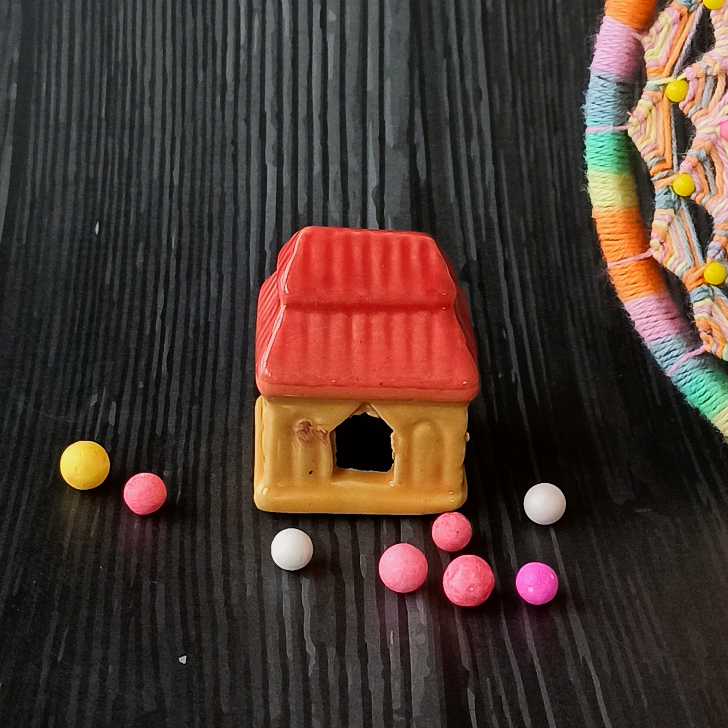 Ceramic Hut Figurine Miniature | Home & Garden Decoration | STYLE 4