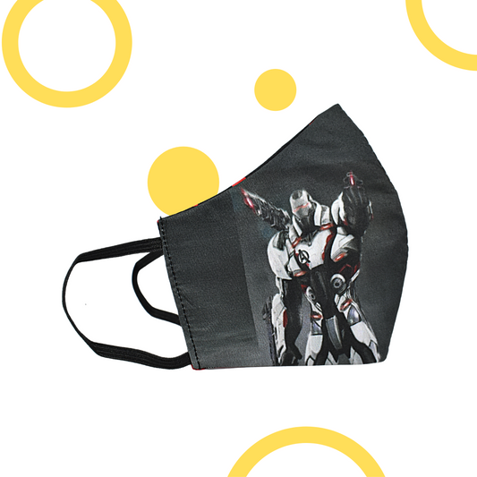 Endgame Iron Man Cotton Mask For Kids - Unisex - Reusable & Washable (PACK OF 3)