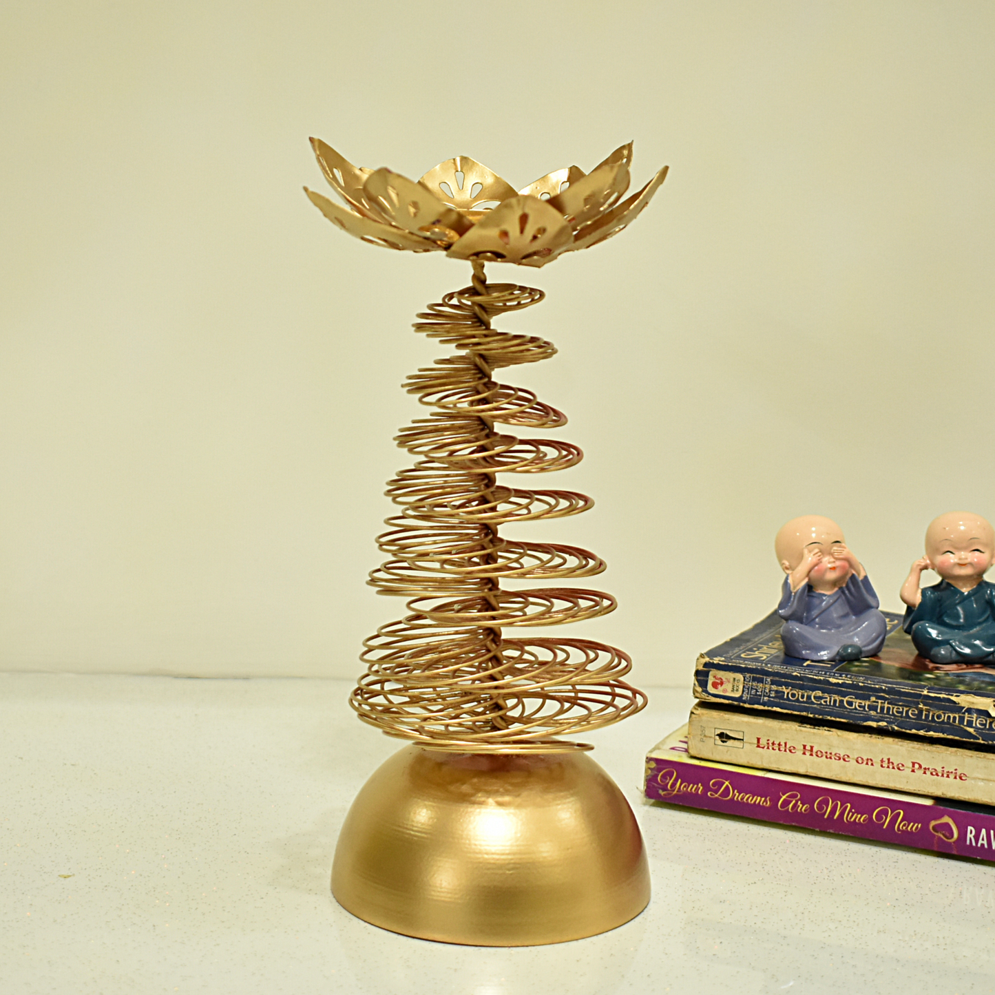 Lotus Shape Tealight Candle Stand For Indoor & Outdoor Home Decor - Rose Gold