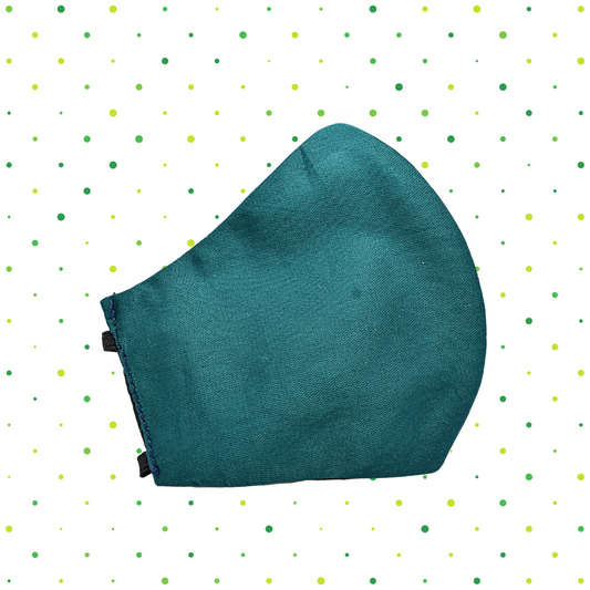 Cotton Mask With Ear Mount Elastic Loops | Unisex | Reusable & Washable (PACK OF 3) SIZE LARGE - Bottle Green