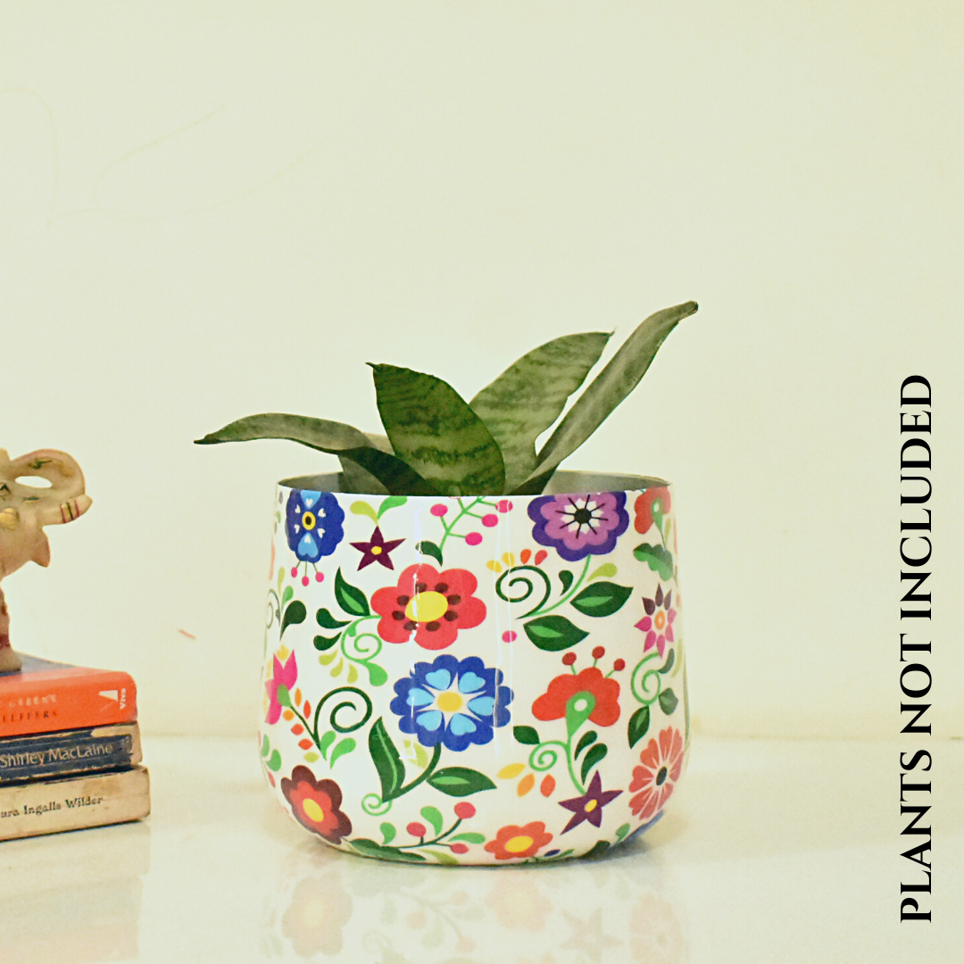 Designer Metal Planter 6 Inches for Home & Garden Indoor | Home BAEsic
