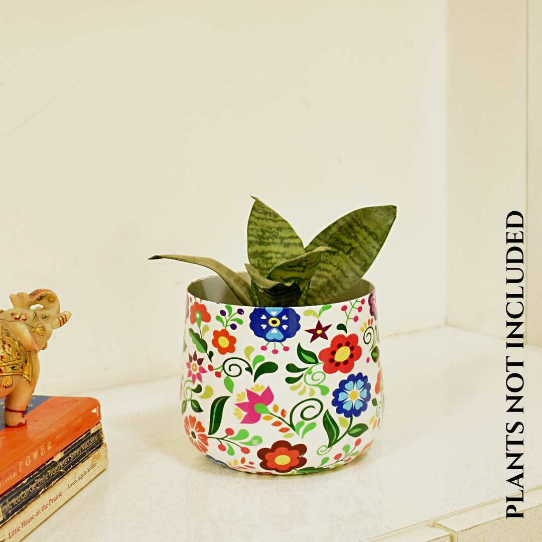 Designer Metal Planter 6 Inches for Home & Garden Indoor | Home BAEsic
