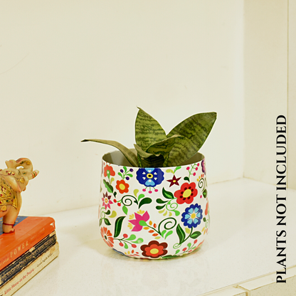 Designer Metal Planter 6 Inches for Home & Garden Indoor | Home BAEsic
