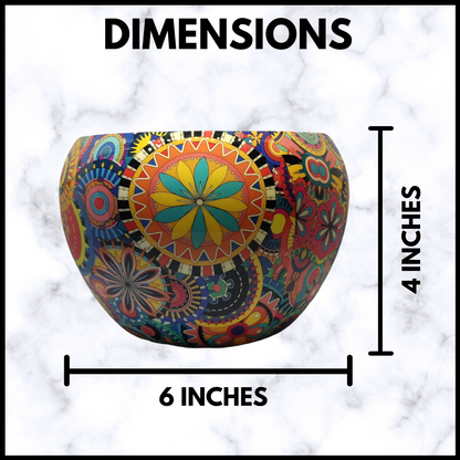 Multicolor Leaf Design Metal Planter With Metal Stand | Home & Garden | 6 Inches