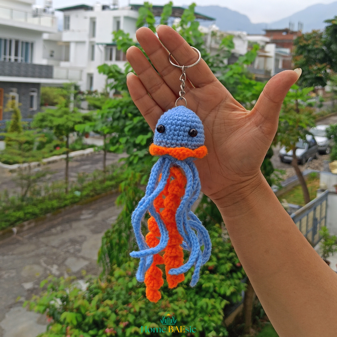 Octopus Shape Amigurumi Crochet Handmade Key Chain Unique Accessories