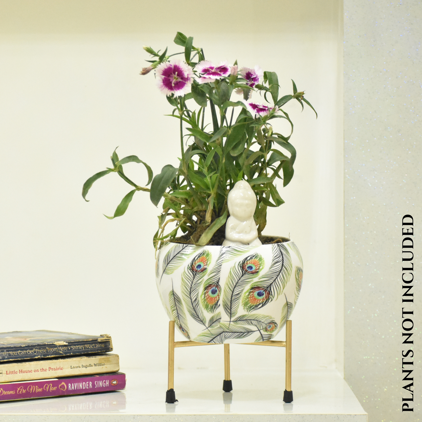 Peacock Feather Metal Pot & Planter | Home BAEsic | Home and Garden