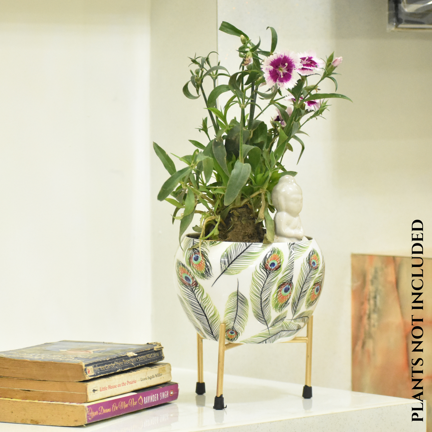 Peacock Feather Metal Pot & Planter | Home BAEsic | Home and Garden