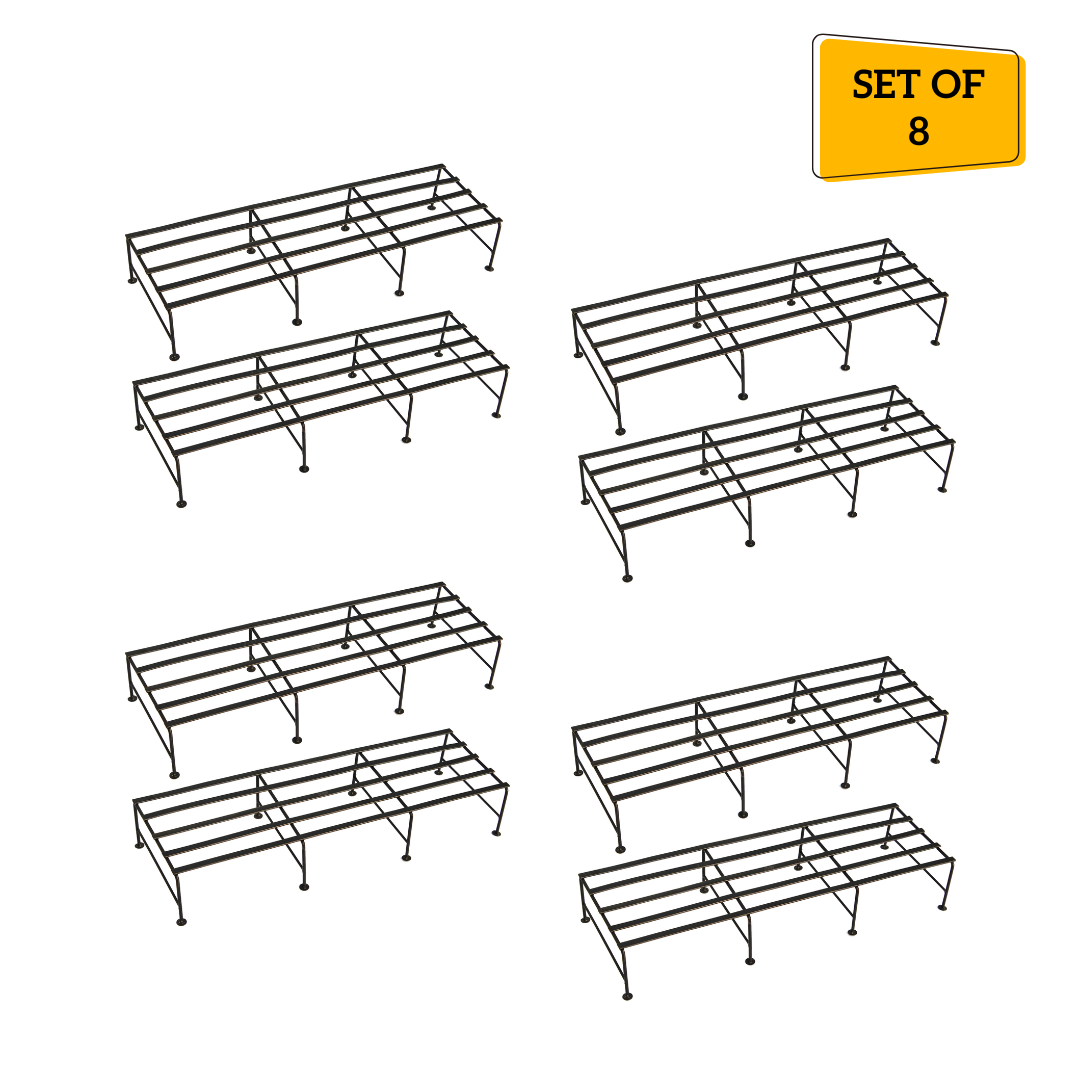 Rectangular Metal Iron Planter Stand Set of 8 Home & Garden Home BAEsic