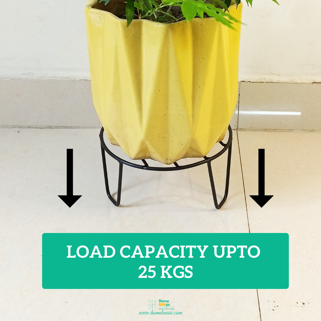 Round Metal Planter Stand For Home & Garden | Set of 5 | Home BAEsic