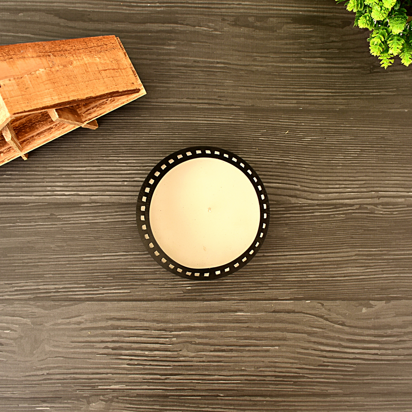 Black Metal Bowl Scented Candle