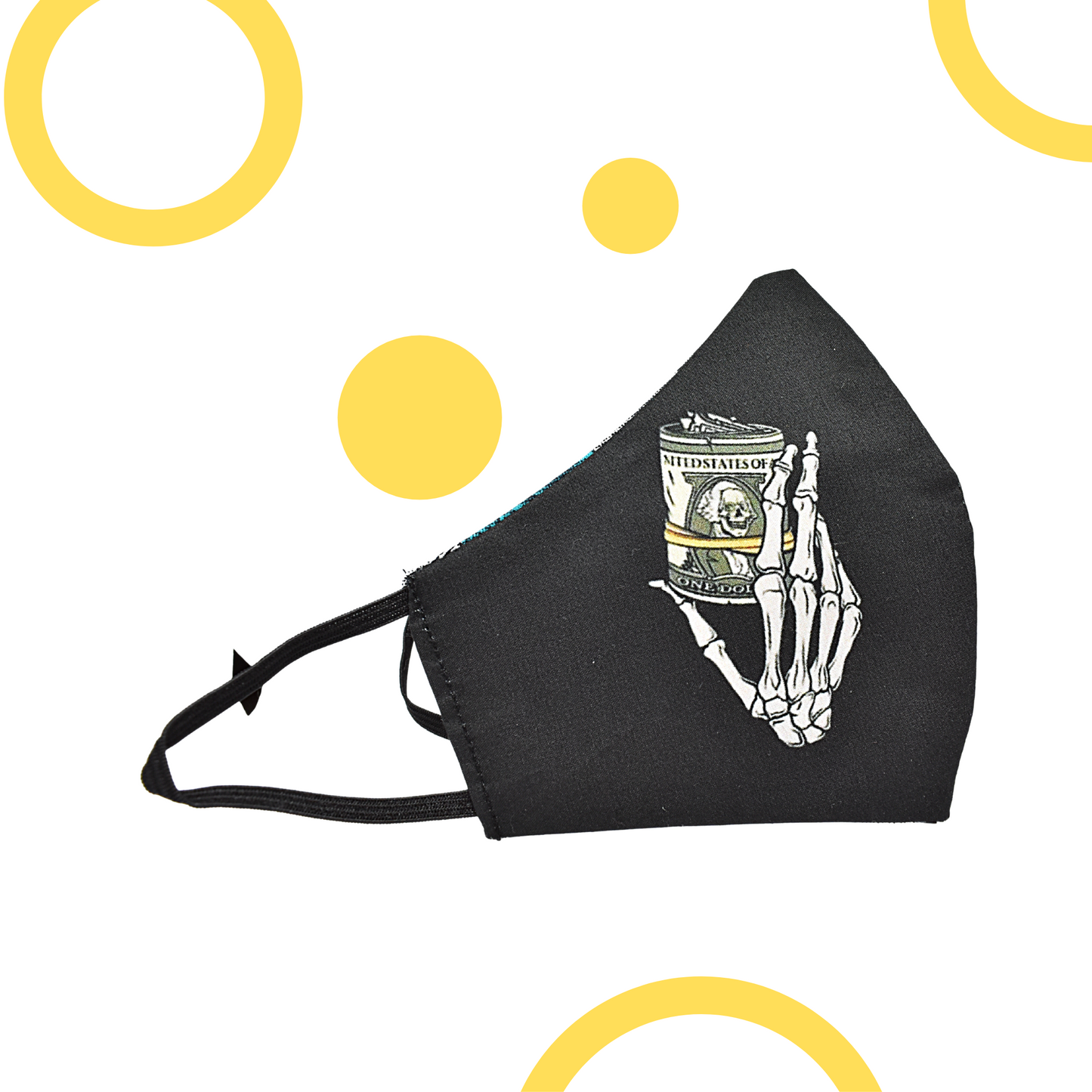 Skeleton Money Mask For Kids - Unisex - Reusable & Washable (PACK OF 2)