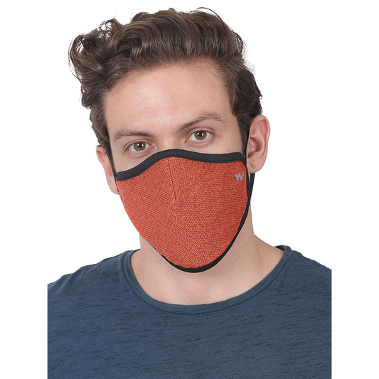 Wildcraft SUPERMASK W95+ Reusable Outdoor Respirator With Neckband - SIZE LARGE - POINTEL ORANGE (PACK OF 3)